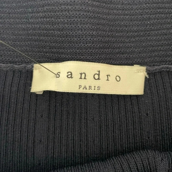 Sandro ribbed knit high waisted mini skirt - Picture 3 of 6